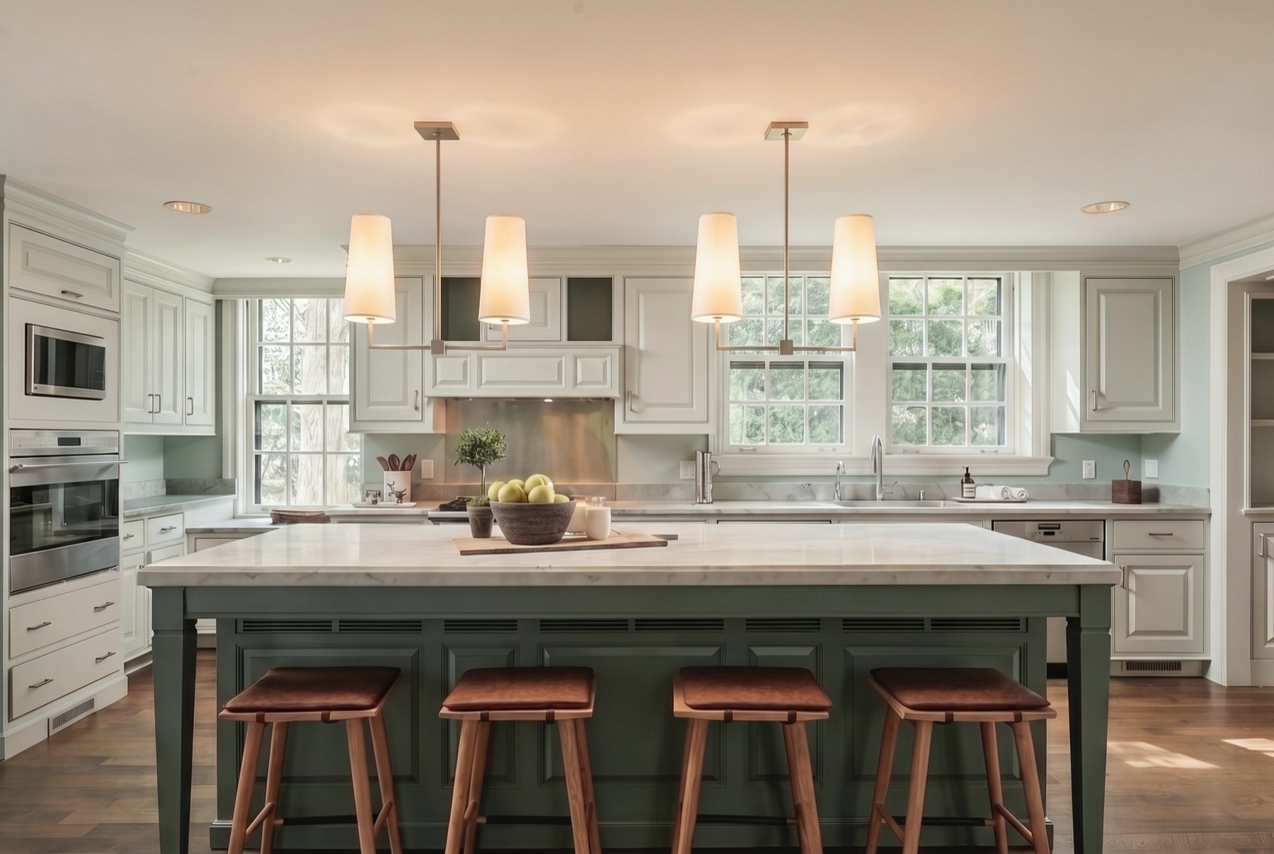 Kitchen with large island