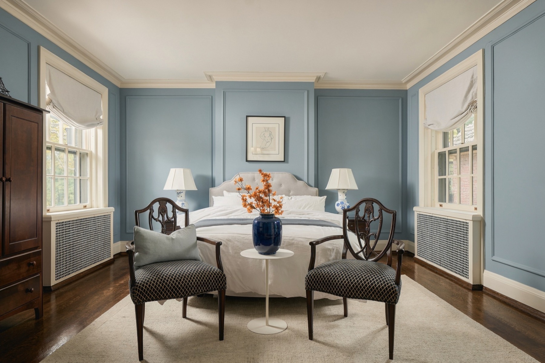 Bedroom in blue